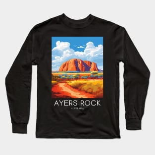 A Pop Art Travel Print of Uluru / Ayers Rock - Australia Long Sleeve T-Shirt